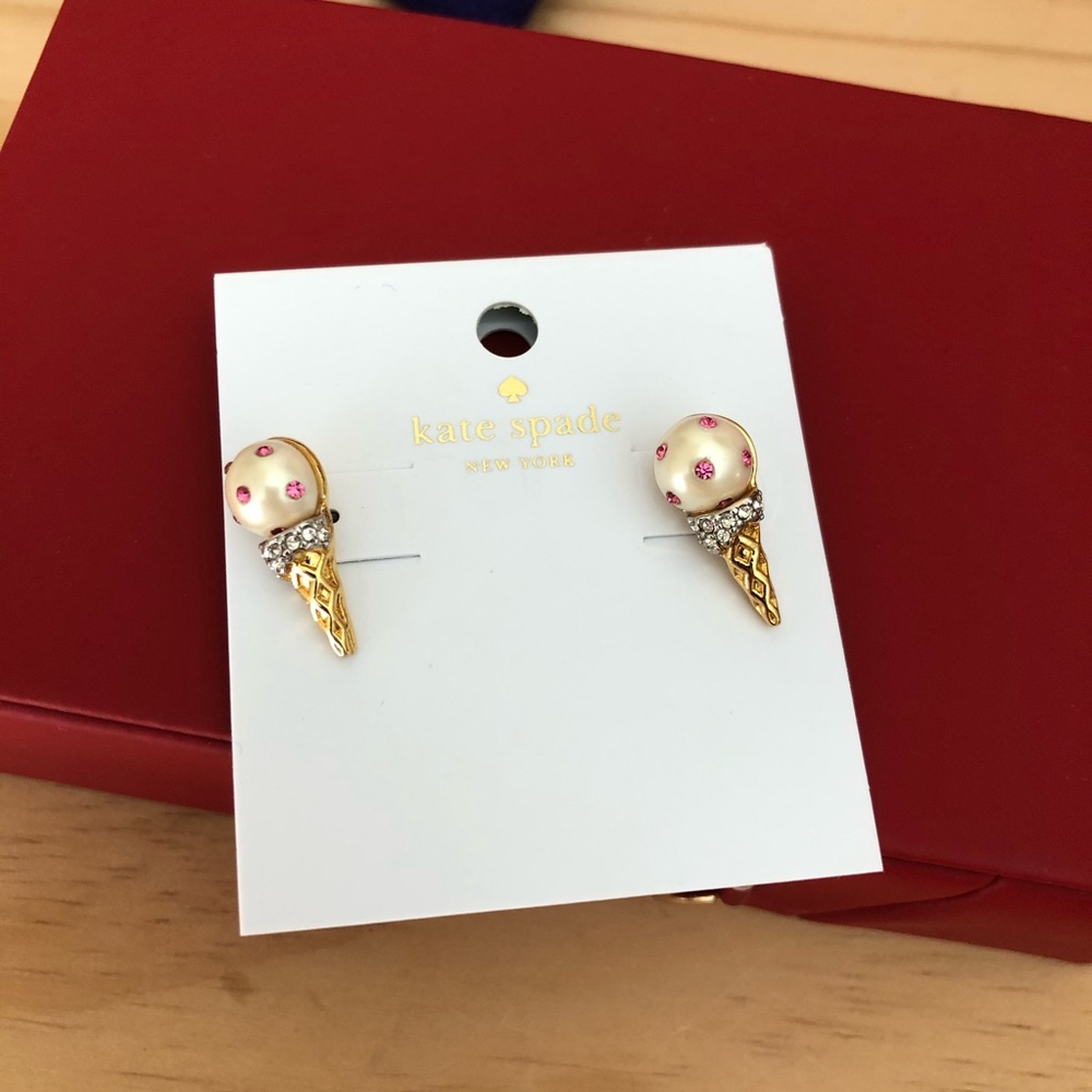 NWT Kate Spade ice cream 🍦crystal mini earrings - Picture 3 of 5